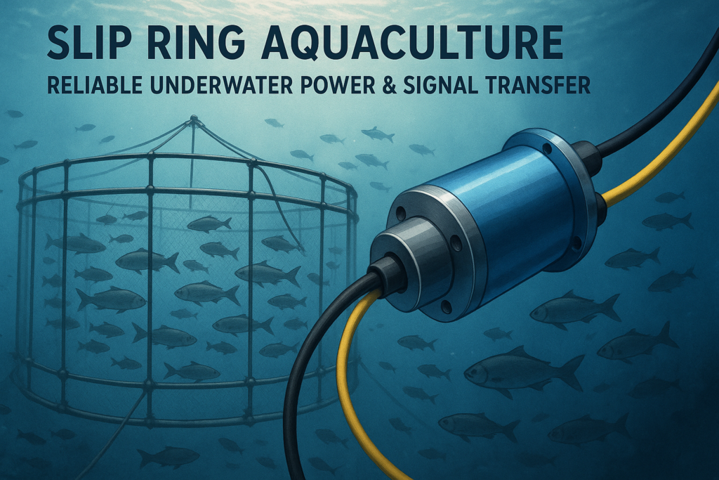 Slip ring aquaculture system in underwater environment